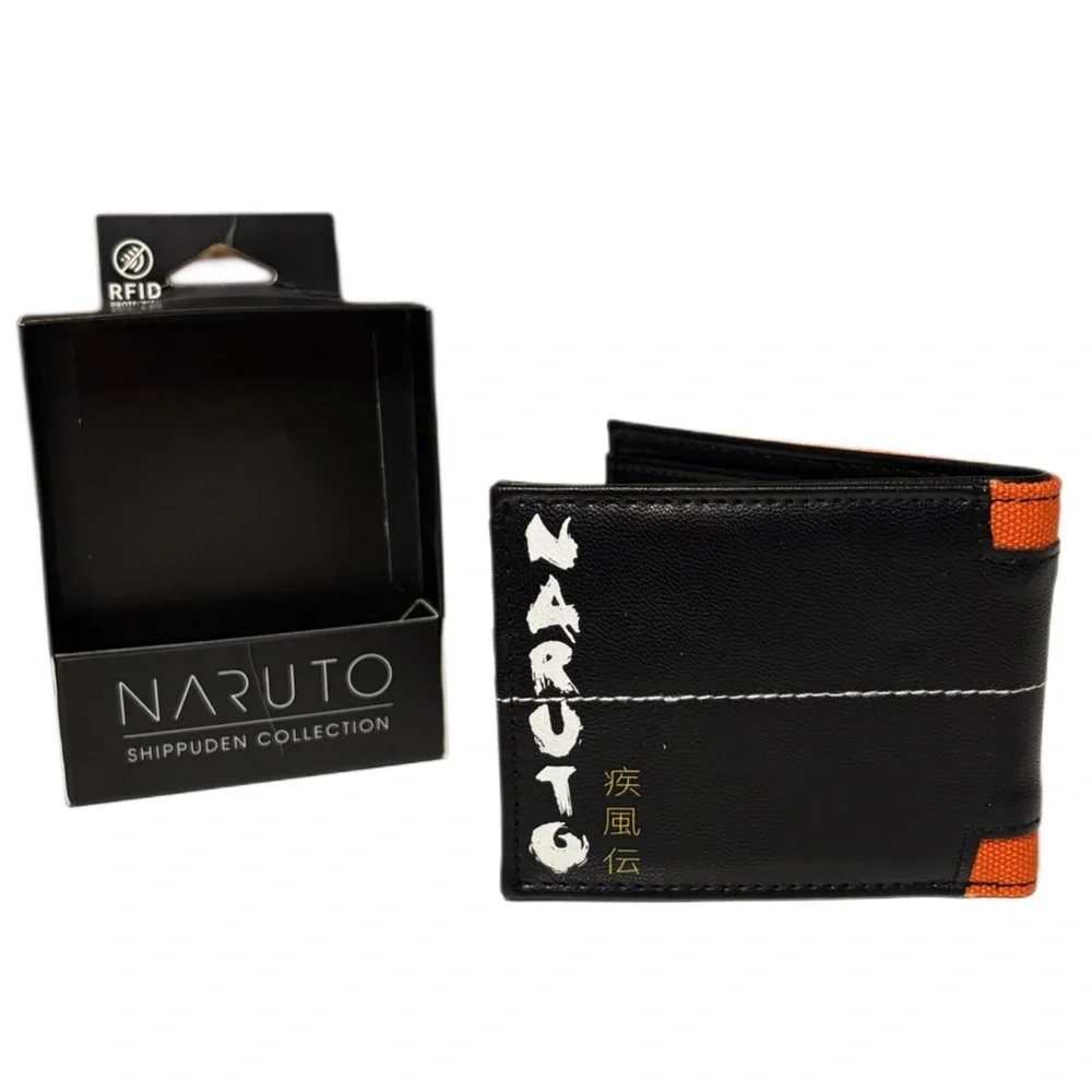 Naruto Shippuden Black and Orange Card Holder